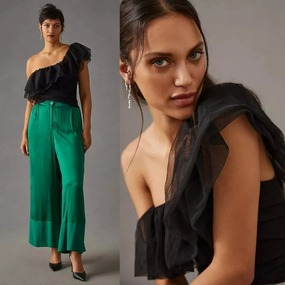 Anthropologie Sunday in Brooklyn One-Shoulder Top in Black XL NWOT $78 - Picture 10 of 11